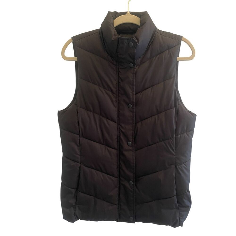Gap True Black Warmest Vest Puffer Quilted Women’s Size Medium 8 10 Outdoors